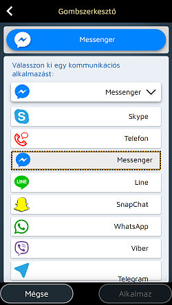 Hozzon létre külön gombokat a WhatsApp, Messenger, Line, Skype, ...