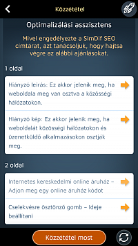 A SimDif egyedülálló módon aktiválhatja az optimalizálási asszisztenst.